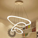 Axyaa LED Circle Rings Pendant Lights for Modern Living and Dining Rooms