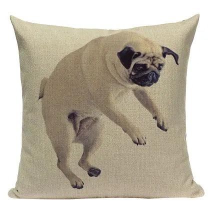 Axyaa Pug Animal Decor Cushion Cover Home Decorative Pillow 45x45cm