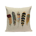 Axyaa Cotton Linen Feather Cushion Cover for Home Decor