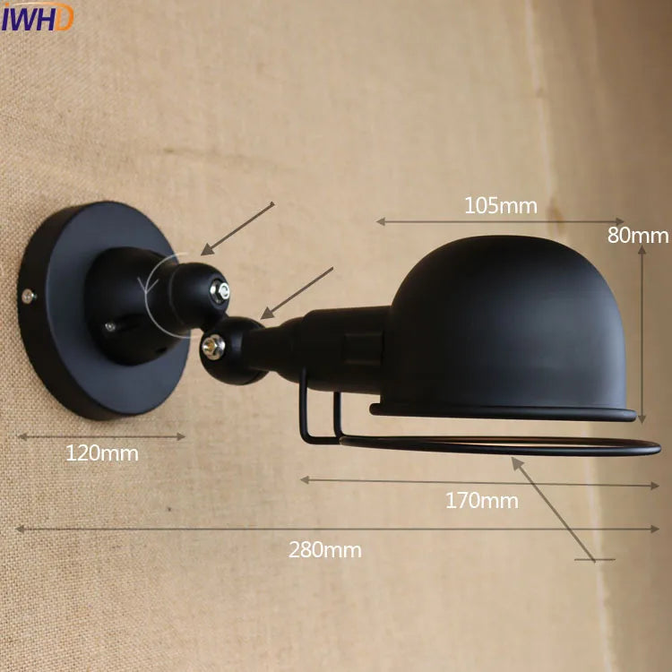Axyaa Modern LED Wall Light with Rotating Arm for Bedroom Indoor Lighting