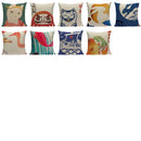 Axyaa Japanese Style Sofa Pillow Cover 45x45cm - Jin Wind and Carp Pattern