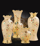 Axyaa Europe Gold Ceramic Vase: Creative Porcelain Decor for Home & Wedding
