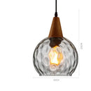 Axyaa Nordic Glass LED Pendant Lamp: Vintage Glass Ball Hanging Light Fixtures