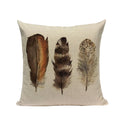 Axyaa Cotton Linen Feather Cushion Cover for Home Decor