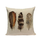 Axyaa Cotton Linen Feather Cushion Cover for Home Decor