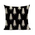 Axyaa Woven Flower Tree Cushion Cover - Black & White Decorative Pillowcase