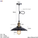 Axyaa Retro LED Pendant Light | Silver Vintage Industrial Hanging Lamp
