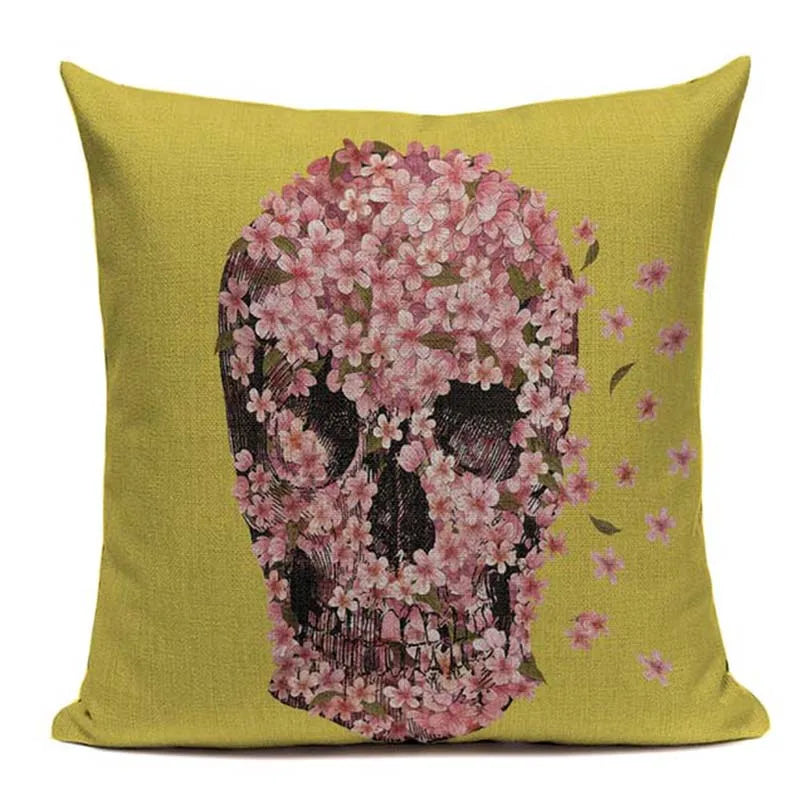 Axyaa Mexican Skull Cushion Covers: High-Quality Black Throw Pillow Cases