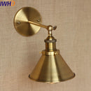 Axyaa Gold Arm Vintage Wall Lamp with Edison Bulb