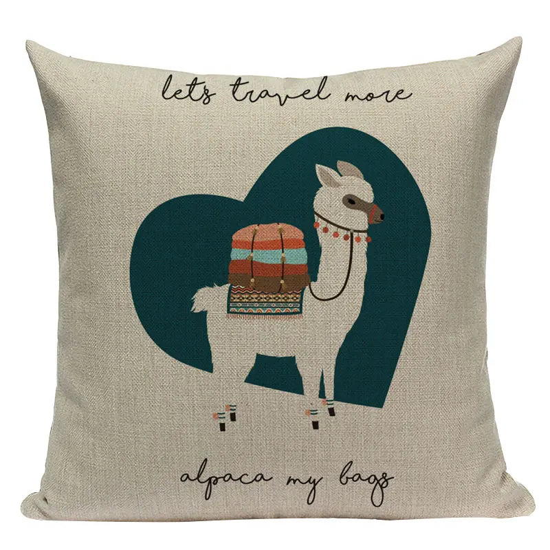 Axyaa Simple Geometry Pillowcase - Zebra Leopard Print Home Cushion