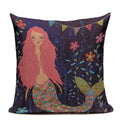 Axyaa Mermaid Pillowcase Ocean Style Cushion Cover 45x45cm Square Home Decor