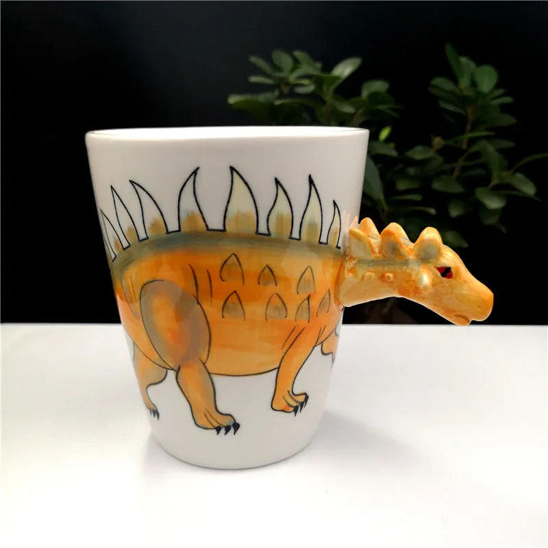 Axya Dinosaur Shape Hand Painted Ceramic Mug - Perfect Birthday Gifts