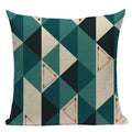 Axyaa Farmhouse Geometric Cushion Covers in Green and White