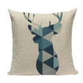 Axyaa Geometric Deer Pillow Cover - Nordic Home Decoration 45X45Cm