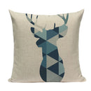 Axyaa Geometric Deer Pillow Cover - Nordic Home Decoration 45X45Cm