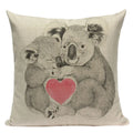 Axyaa Cute Animal Cartoon Home Decor Cushions - Golden Retriever & Koala Pillows