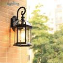 Axyaa Outdoor Rustic Wall Lamp, Antique Garden Lighting, European Retro Balcony Light