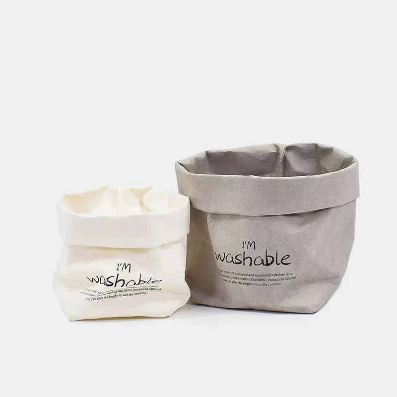 Axyaa Round Brown Washable Storage Hamper Planters Herb Basket Bin Pot