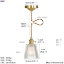 Axyaa Copper Glass Pendant Light - Nordic Style LED Industrial Hanging Lamp