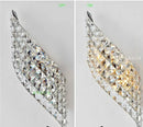 Axyaa Crystal LED Wall Sconce With 2 Lights - Modern Home Lighting
