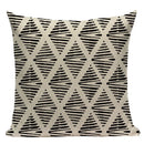 Axyaa Geometric Linen Cushion Cover 45x45cm - High Quality Decor Pillow