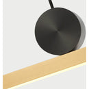 Axya Geometric Strip Pendant Lamps - Minimalist Luxury Copper Light for Modern Spaces