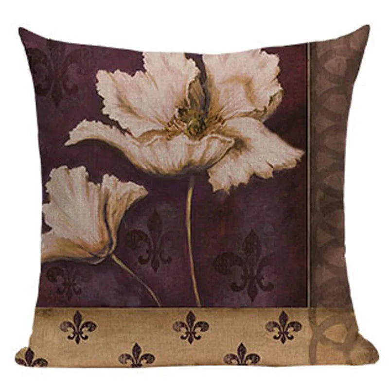 Retro Flower Cushion Cover - Axyaa Brand - Home Decor Luxury Pillows