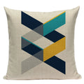 Nordic Geometric Deer Cushion Cover - Axyaa Yellow Heart Throw Pillow Case