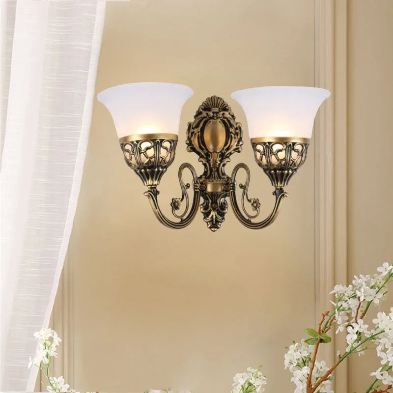 Axya European Glass Wall Sconce for Study, Dining Room, and Foyer