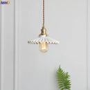 Nordic Copper Pendant Light with Vintage Ceramics Shade by Axyaa