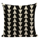 Axyaa Geometric Linen Cushion Cover 45x45cm - High Quality Decor Pillow