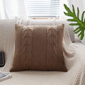 Axyaa Cable Knit Cushion Cover Soft Solid Pillow Case, 45cm*45cm, 5 Colors