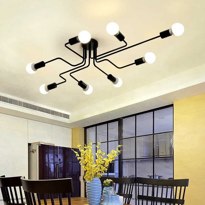 Axyaa Retro Industrial Wrought Iron Ceiling Light for Home Kitchen Cafe Bar Dinning