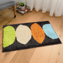 Microfiber Lemon Design Non-Slip Bathroom Mat for Home Decoration by Axyaa
