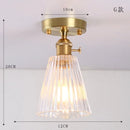 Axyaa Nordic Glass Copper LED Ceiling Light Vintage Ceiling LampIKEA