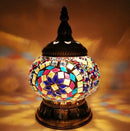 Axyaa Turkish Mosaic Table Lamp - Handcrafted Vintage Glass Art Deco Bedside Light