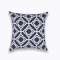 Axyaa Geometric Blue Embroidered Cushion Cover, 45x45cm, Home Decor