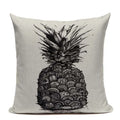 Colorful Pineapple Ananas Decor Cushion Cover by Axyaa - Modern Tropical Print