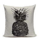 Colorful Pineapple Ananas Decor Cushion Cover by Axyaa - Modern Tropical Print