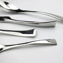 Axyaa Silver Stainless Steel Cutlery Set: 4Pcs Dinnerware Fork Knife Teaspoon