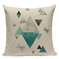 Axyaa Farmhouse Geometric Cushion Covers in Green and White