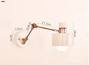 Axyaa Modern Nordic Wooden LED Swing Arm Wall Lamp Fixtures for Living Room & Bathroom