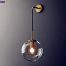 Axyaa Nordic Glass Ball LED Wall Lamp for Modern American Retro Style