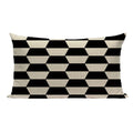 Axyaa Geometric Linen Cushion Cover 45x45cm - High Quality Decor Pillow