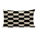 Axyaa Geometric Linen Cushion Cover 45x45cm - High Quality Decor Pillow