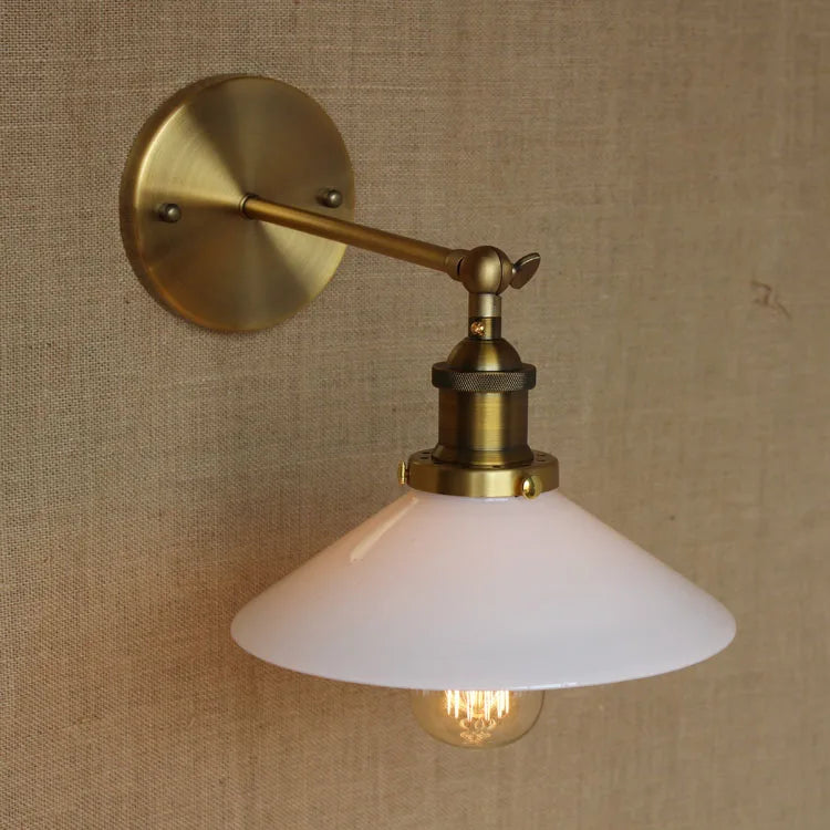 Axyaa Retro Glass Wall Lights - Rustic Loft Industrial Sconce