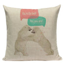Axyaa Cute Animal Cartoon Home Decor Cushions - Golden Retriever & Koala Pillows