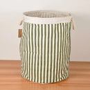 Axyaa Large Capacity Cotton Linen Toy Storage Basket Zigzag Stripe 40x50cm