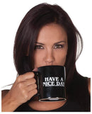 Axyaa Middle Finger Coffee Cup - Have A Nice Day Mug for Office Gifts