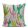 Axyaa Yellow Cactus Watercolor Cushion Cover Farmhouse Decor Pillowcase